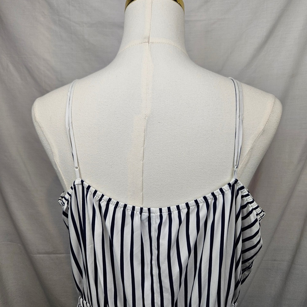 NWT Express Womens Faux Wrap Spag Strap Mini Dress XL Resortwear Nautical - Picture 5 of 8